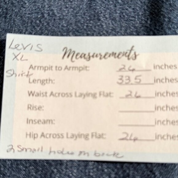 Levi's Vintage Red Tab Denim Shirt Chest Pockets Shacket  Size XL w/defect - Picture 9 of 10